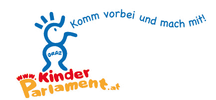 Kinderparlament Logo - Komm vorbei und mach mit!
