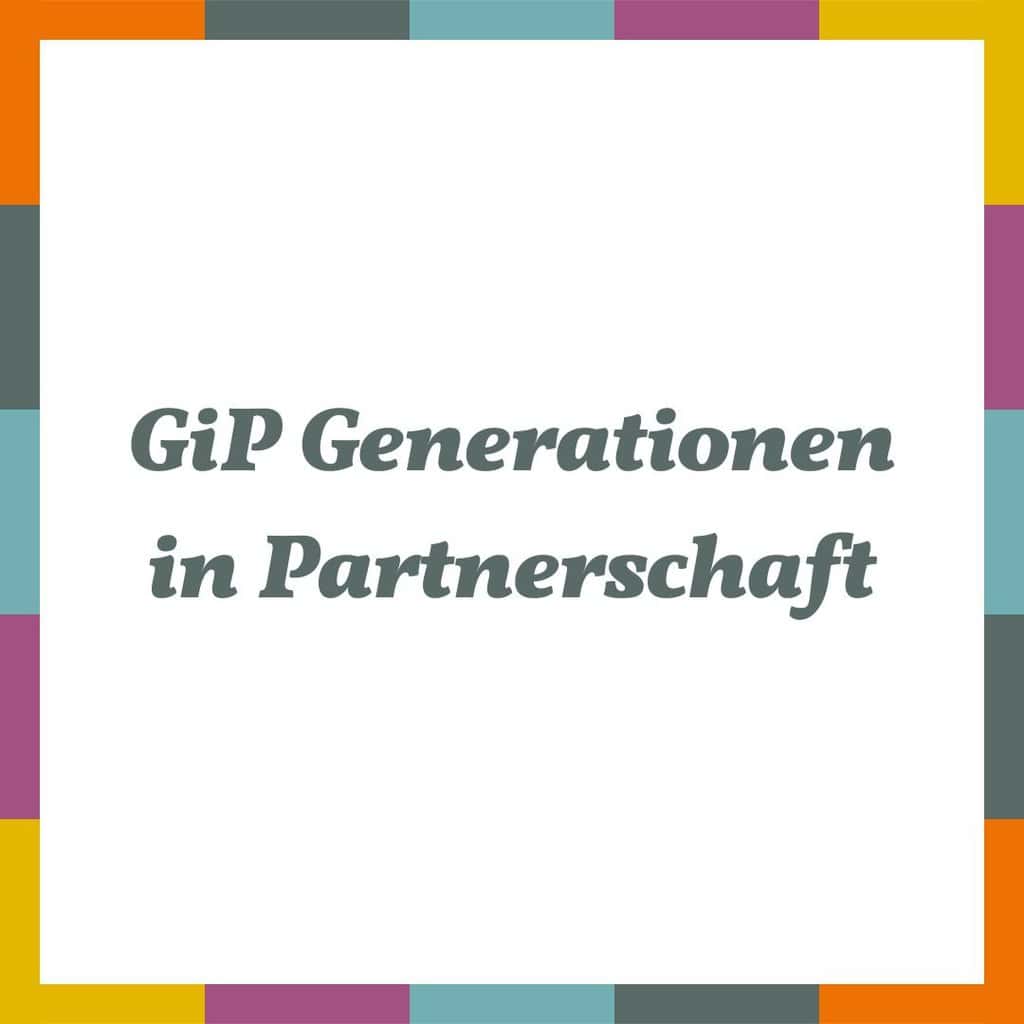 Schriftzug GIP Generationen in Partnerschaft