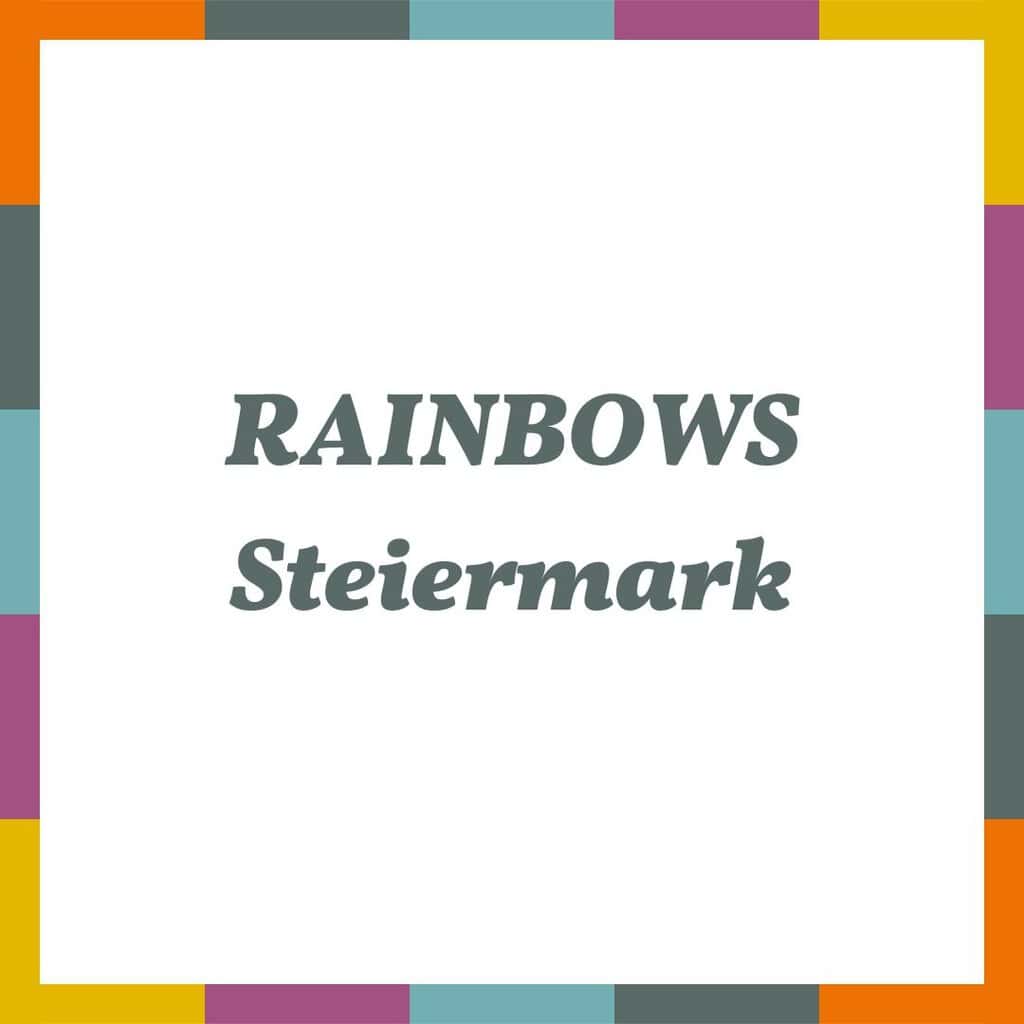 Schriftzug Rainbows Steiermark