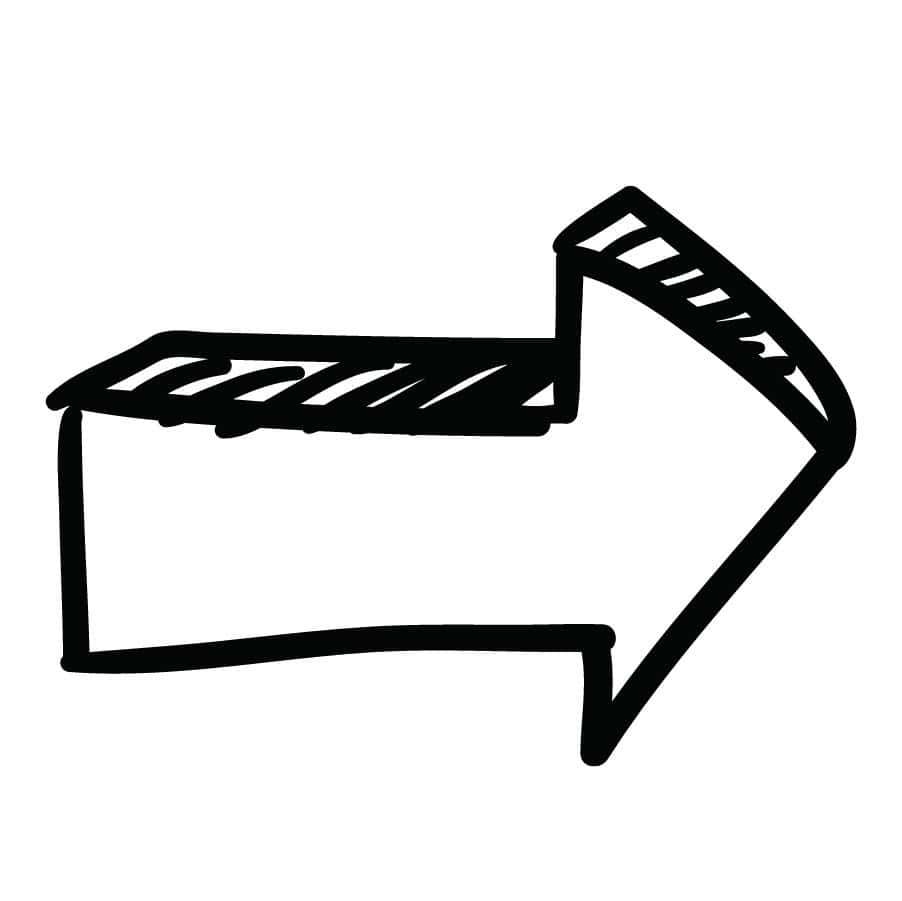 Illustration von einem weißen Pfeil, der nach rechts zeigt